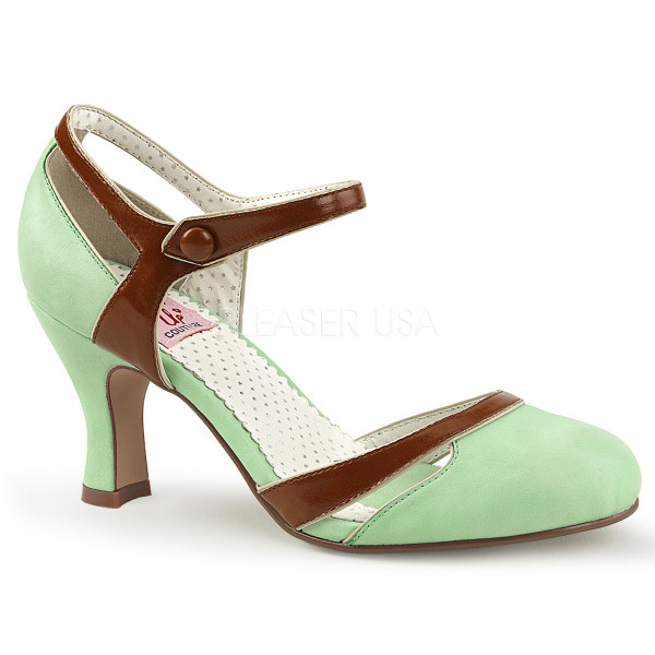 3 inches Kitten Heel Round Toe d\'Orsay Pump Ankle Strap