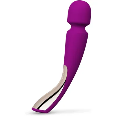 LELO SMART WAND 2 Medium Wand Massager Deep Rose Tension Releasing Muscle and Pleasure Massager Waterproof Wireless