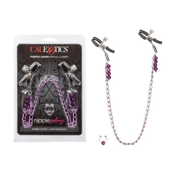 Purple Chain Nipple Clamps