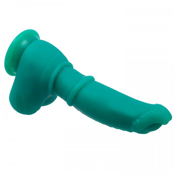 The Dragon's Dagger Monster Green Dildo - 9 Inch