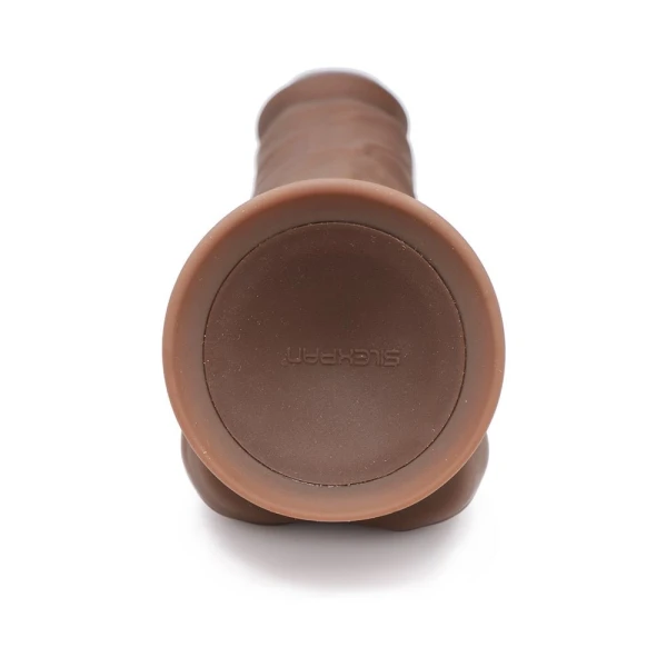 Fleshstixxx Vibrating Rechargeable Dong 8 In. Brown — image 6 of 14