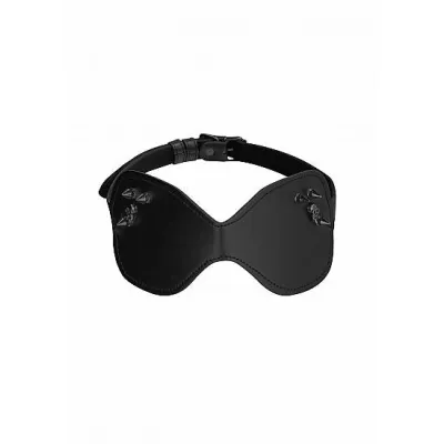 Ouch Skulls Bones Large Eye Mask With Skulls and Spikes Black
