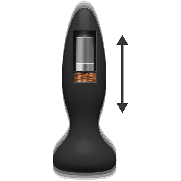 Doc Johnson A-Play Thrust Thumping Plug with Remote, 2 Sizes