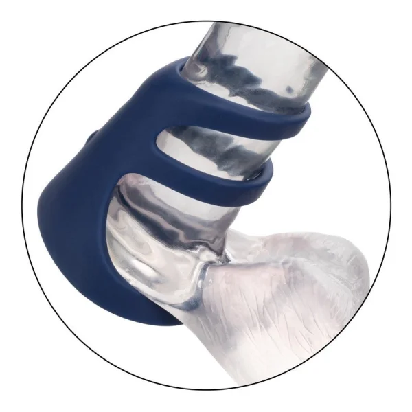 Viceroy Platinum Series Silicone Rechargeable Triple Cock Cage Vibrating Cock Ring By CalExotics