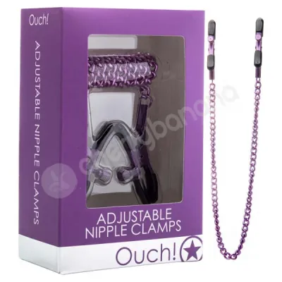 Ouch Purple Adjustable Nipple Clamps