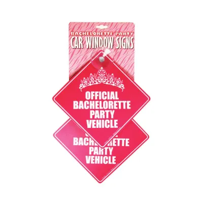 Car Sign Official Bachelorette 4pk