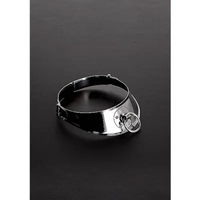 Locking Men s Collar With Ring 13 5 Inches Silver