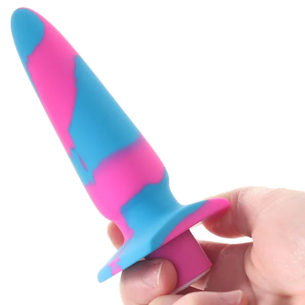 Avant Vibrotize Rechargeable Waterproof Vibrating Silicone Butt Plug By Blush - Fuchsia