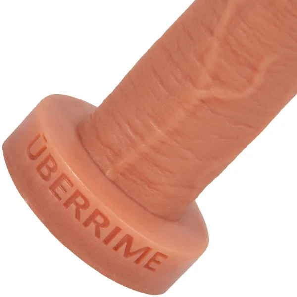 Optimo 7" Dual-Density Realistic Silicone Dildo By Uberrime - Caramel