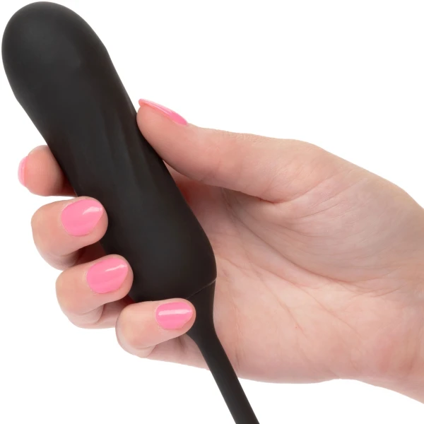 French Kiss Elite Lover Rotating Bullet Vibe & Flickering Tongue Clitoral Stimulator By CalExotics - Black