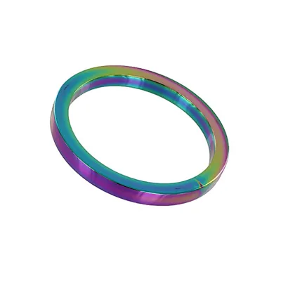 Rainbow Flat Cock Ring 8x40mm Rainbow
