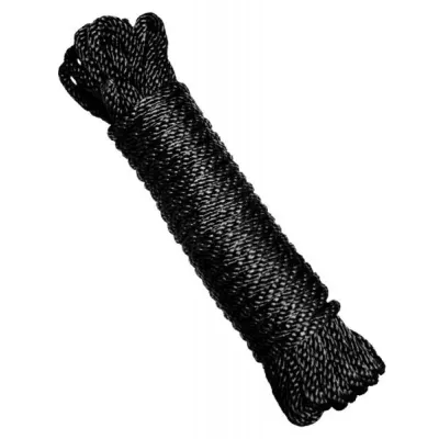 Strict Bondage Rope 30 feet Black Nylon