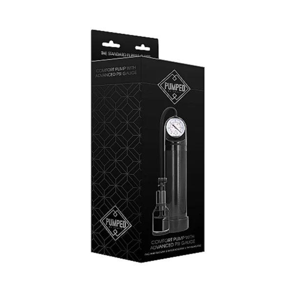 Pumped Comfort Pump With Advanced Psi Gauge - Black