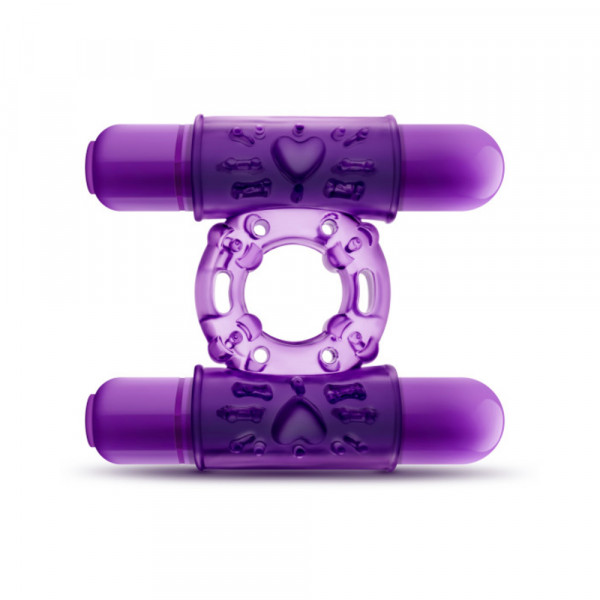 Play With Me - Double Play - Dual Vibrating Cockring - Purple