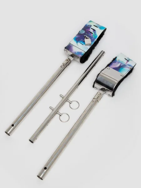 Bondage Boutique Cosmic Spreader Bar with Faux Leather Cuffs