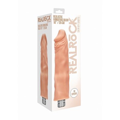 25cm Realistic Vibrating Dildo Flesh