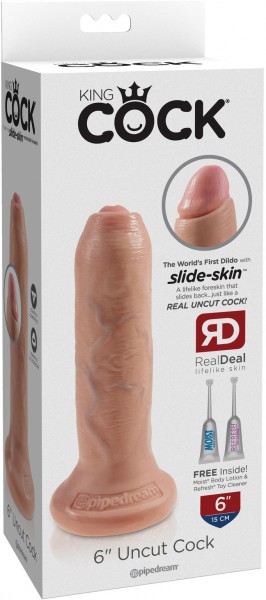6" Uncut Cock