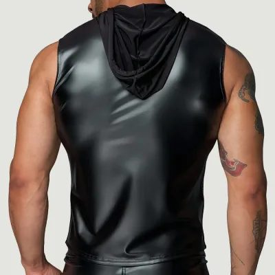 Noir Hooded Shirt 2way Zip