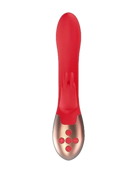 Heating Rabbit Vibrator - Opulent  - Red - 8 Inch