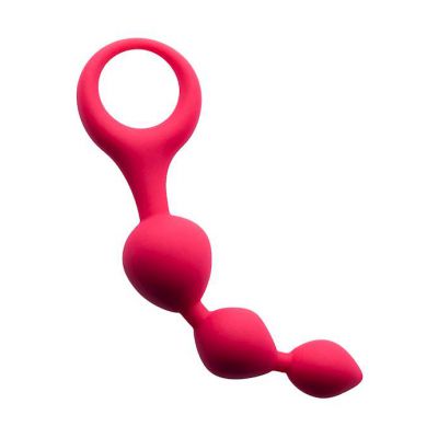 Share Satisfaction Silicone 3 Bead Plug Pink