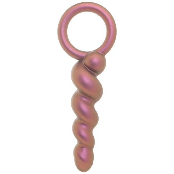 Anal Adventures Matrix Spiral Loop Silicone Butt Plug By Blush - Copper