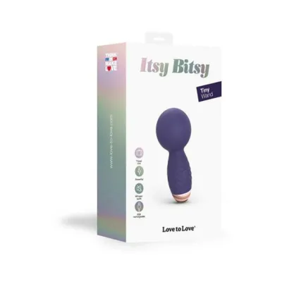 Personal Massagers Love To Love Itsy Bitsy Rechargeable Silicone Mini Wand Vibrator Midnight Indigo