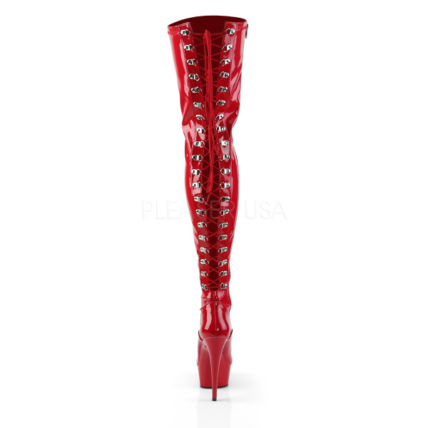 DELIGHT-3063 - 6" Back Lace PF Thigh Boot, Side Zip — image 8 of 16