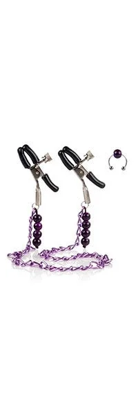 Purple Chain Nipple Clamps