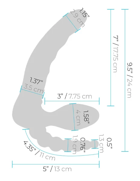 Pegasus 7" Strapless DP Strap-On