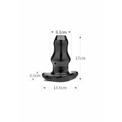 Double Tunnel Plug X Large Transparent Male Butt Plug