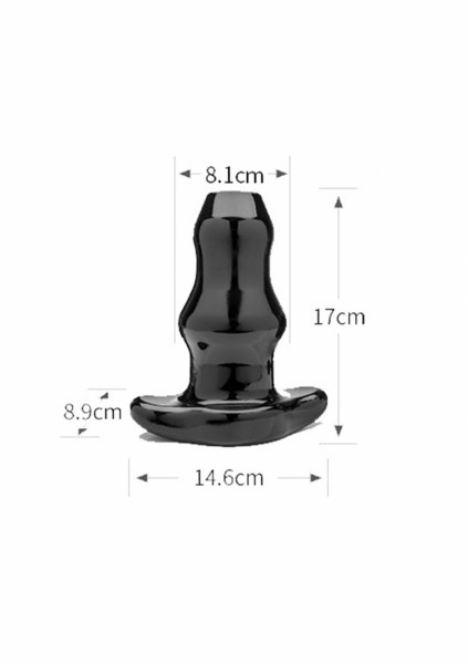 Double Tunnel Plug - X- Large -Transparent - Male Butt Plug