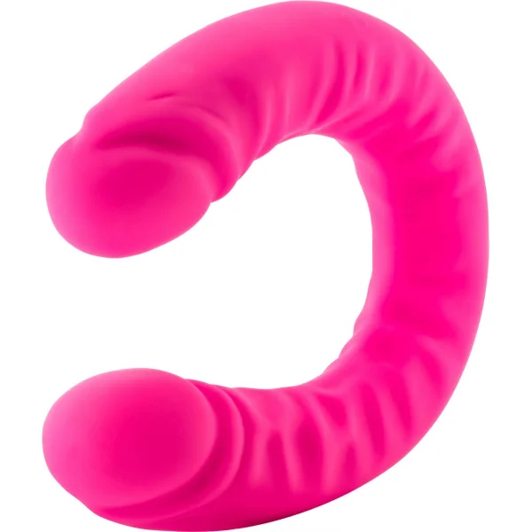18" Slim Double Sided Dildo in Hot Pink