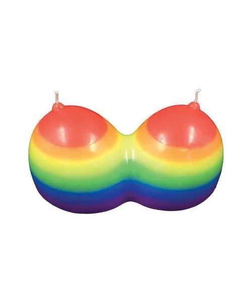 Jumbo Boobie Rainbow Candle