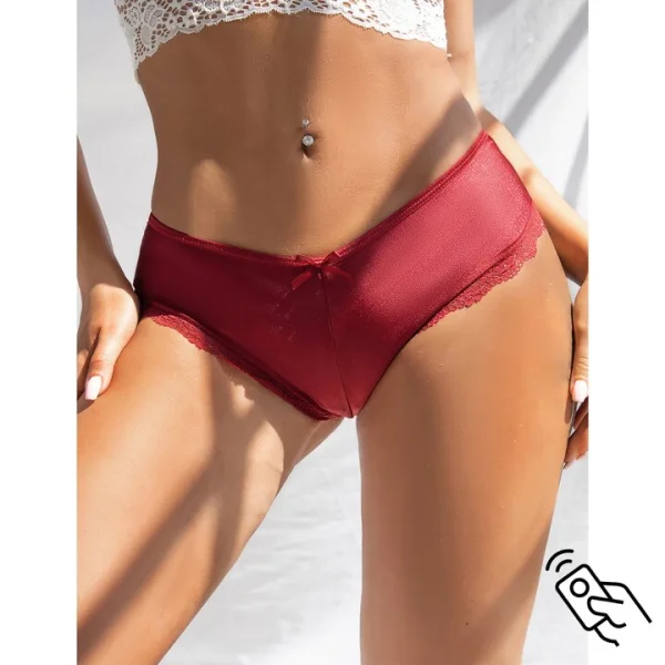 Bondara Flirt Red 10 Function Crossover Cut-Out Vibrating Knicker