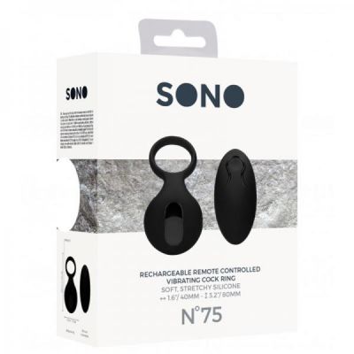 Sono No 75 Remote Controlled Vibrating Cock Ring Black