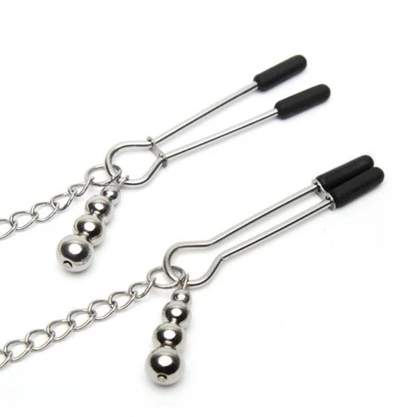 Fifty Shades of Grey Play Nice Satin Collar  and Nipple Clamps