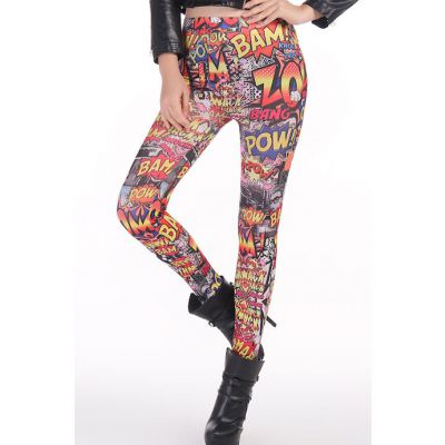 Hot Up Comic Leggings One Size