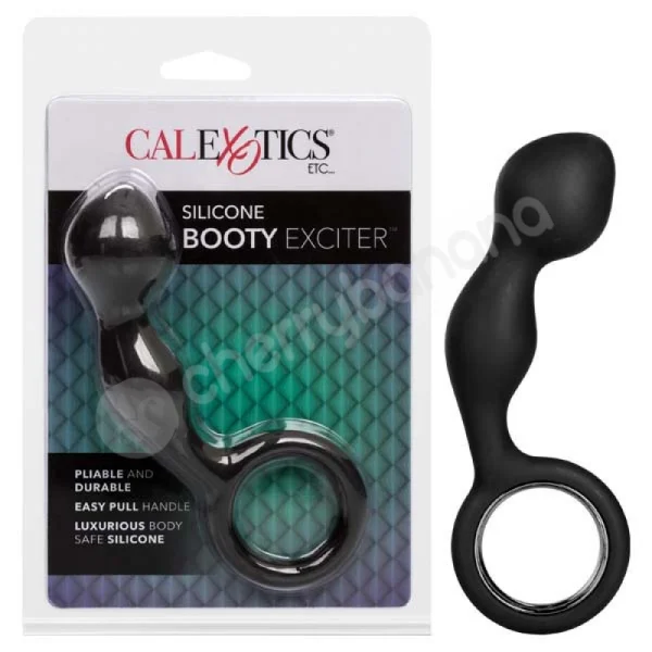 Black Silicone Booty Exciter Butt Plug