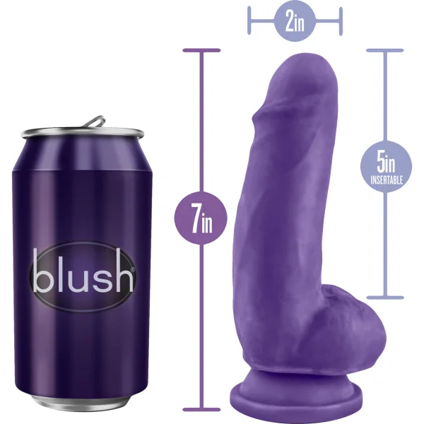 Au Naturel Bold Beefy 7 Inch Sensa Feel Dual Density Dildo By Blush - Purple