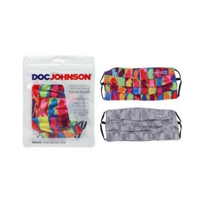 Dj Reversible Adjustable Face Mask Main Squeeze Pattern