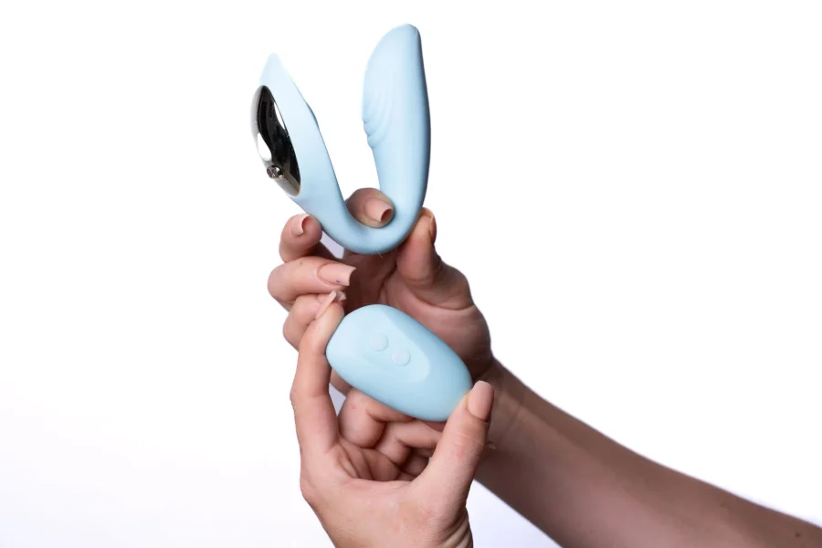 Harmonie Rechargeable Remote Silicone Bendable  Vibrator -Teal