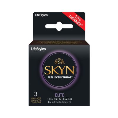 Lifestyles Skyn Elite 3 Pack Non Latex Lubricated Condoms