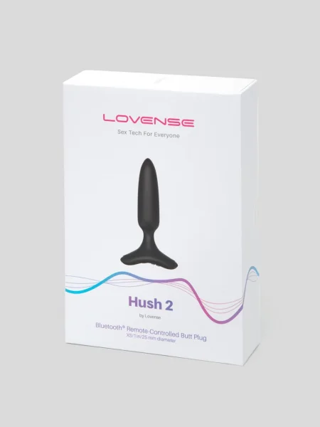 Lovense Hush 2 XS App Controlled Rechargeable Vibrating Butt Plug 1 Inch