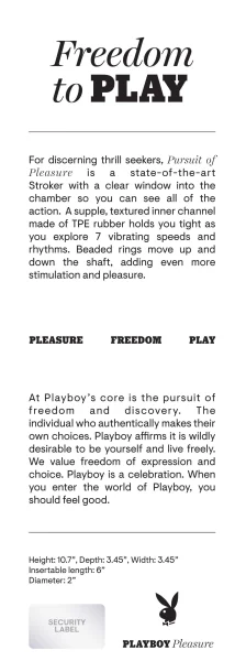 Pursuit of Pleasure - Stroker - Black