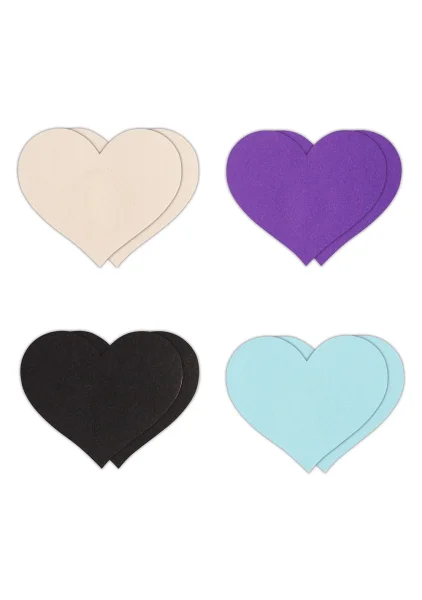 Pretty Pasties - Heart I - Assorted - 4 Pair Set