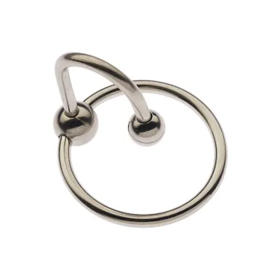 Kink Stainless Steel Ball End Head Ring 30mm Silver 30mm