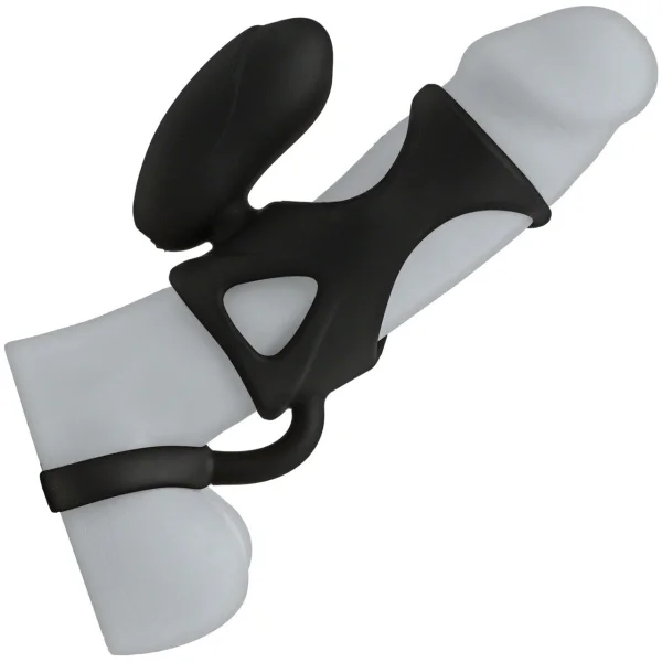 Kink Vibrating Cock Cage in Black by Doc Johnson