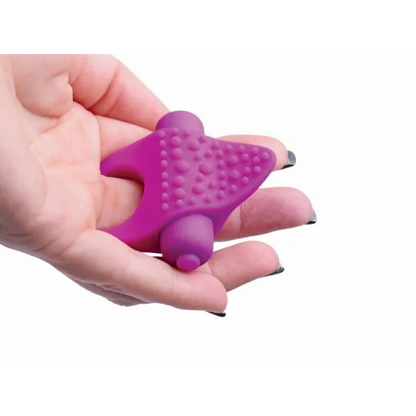 Versa Tingler Cock Ring, Finger Vibe Clit Stim Purple — image 7 of 8