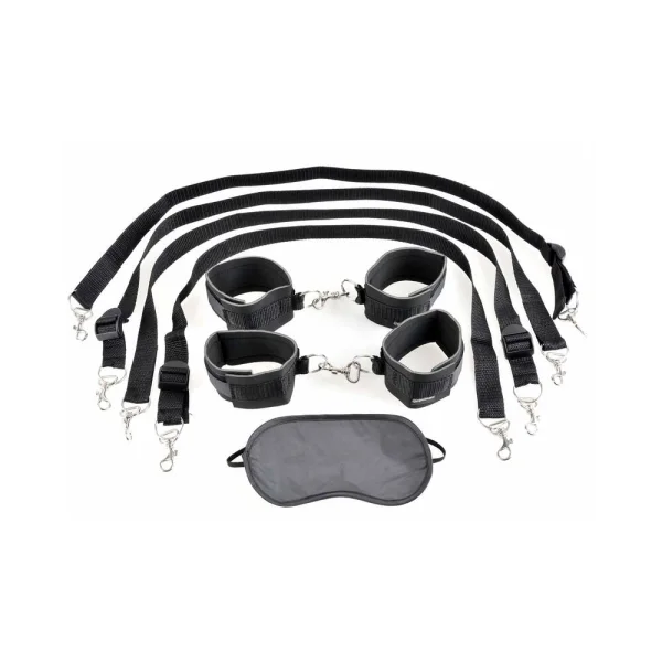 Fetish Fantasy Cuff and Tether Set Black
