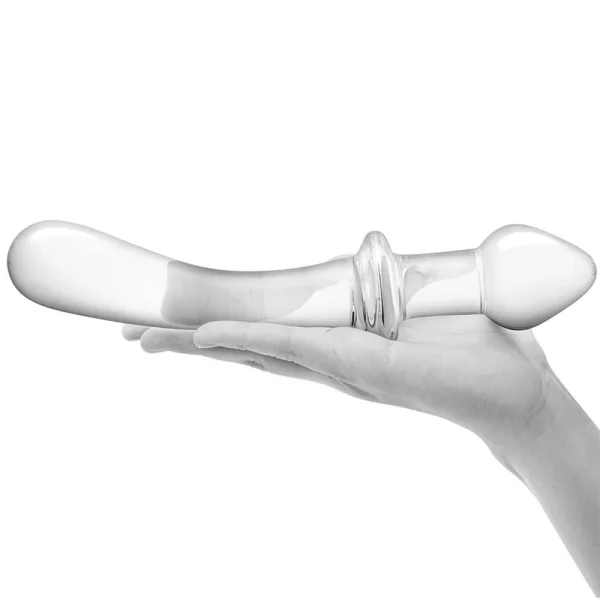 Gläs 9" Classic Curved Dual-Ended Glass Dildo  - Clear